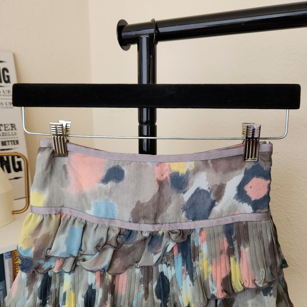 DKNY Y2K Ruffle Tiered Mutilcolores Mini Skirt - Picture 3 of 5
